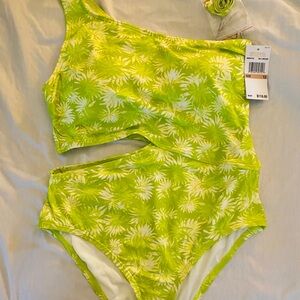 MICHAEL KORS LIME GREEN SWIMSUIT